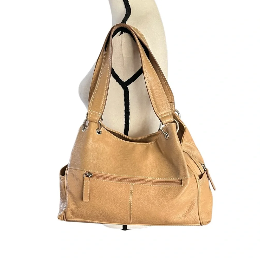 St.Johns Genuine Leather Satchel Double Handle Handbag.